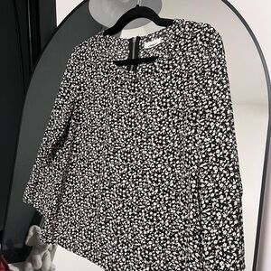 Only Black and White Floral Blouse